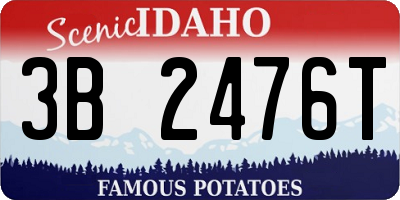 ID license plate 3B2476T