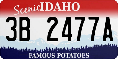 ID license plate 3B2477A
