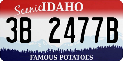 ID license plate 3B2477B