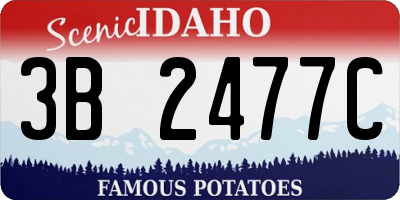 ID license plate 3B2477C