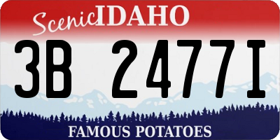 ID license plate 3B2477I