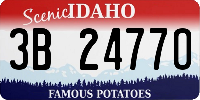 ID license plate 3B2477O