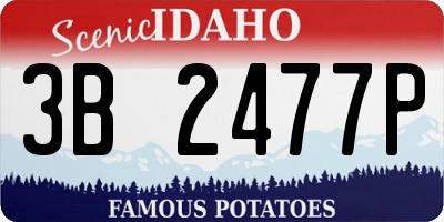 ID license plate 3B2477P