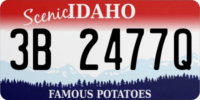 ID license plate 3B2477Q