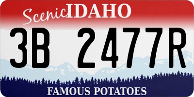 ID license plate 3B2477R