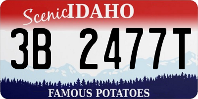 ID license plate 3B2477T