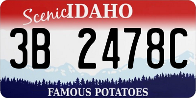 ID license plate 3B2478C