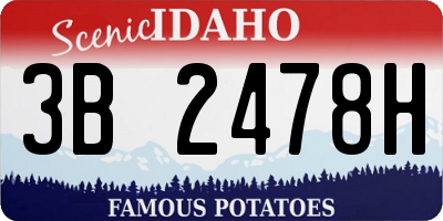 ID license plate 3B2478H