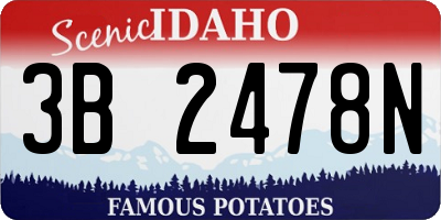 ID license plate 3B2478N