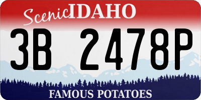 ID license plate 3B2478P