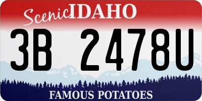 ID license plate 3B2478U
