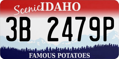 ID license plate 3B2479P