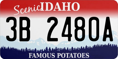 ID license plate 3B2480A