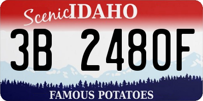 ID license plate 3B2480F