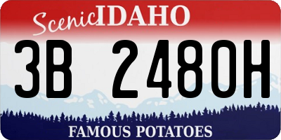 ID license plate 3B2480H