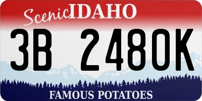 ID license plate 3B2480K