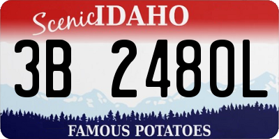 ID license plate 3B2480L
