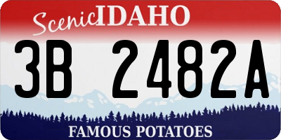 ID license plate 3B2482A