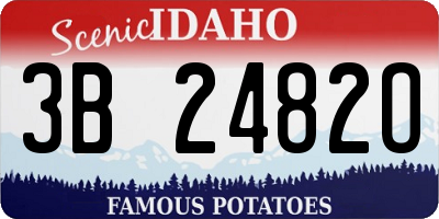 ID license plate 3B2482O