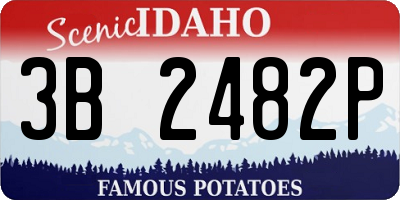 ID license plate 3B2482P