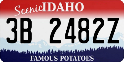 ID license plate 3B2482Z