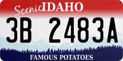 ID license plate 3B2483A
