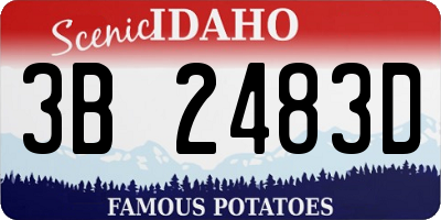 ID license plate 3B2483D