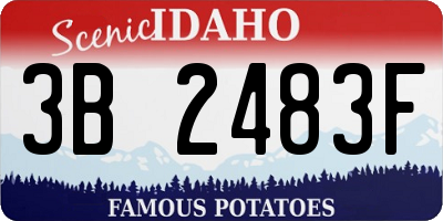 ID license plate 3B2483F