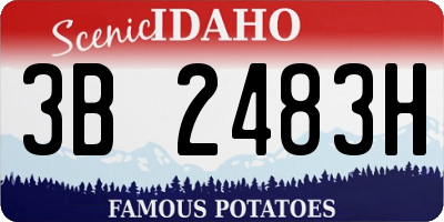 ID license plate 3B2483H