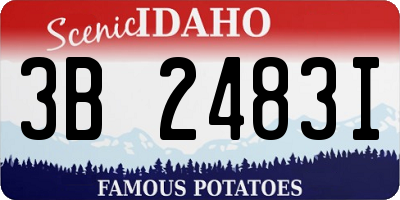 ID license plate 3B2483I