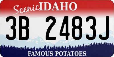 ID license plate 3B2483J