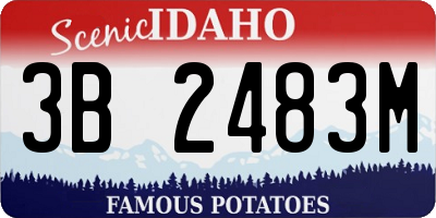 ID license plate 3B2483M