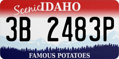 ID license plate 3B2483P