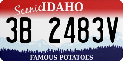 ID license plate 3B2483V