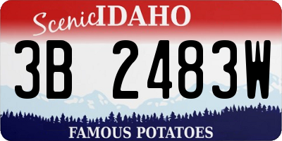 ID license plate 3B2483W