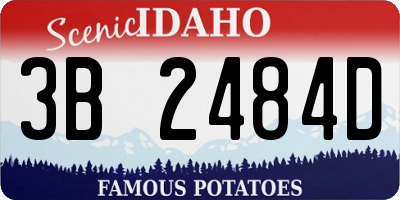 ID license plate 3B2484D