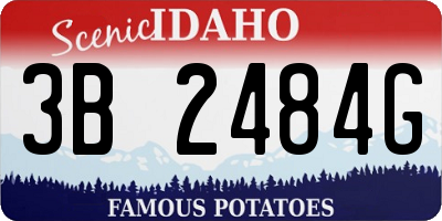 ID license plate 3B2484G