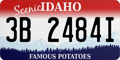 ID license plate 3B2484I