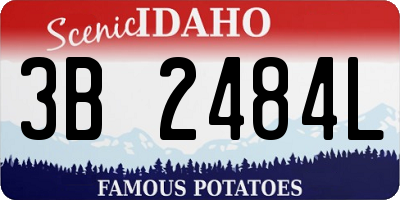 ID license plate 3B2484L