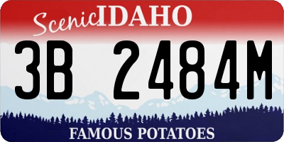 ID license plate 3B2484M