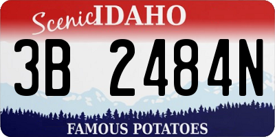 ID license plate 3B2484N