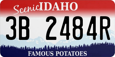 ID license plate 3B2484R
