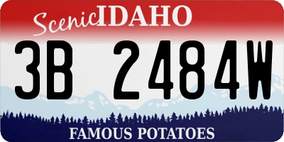 ID license plate 3B2484W