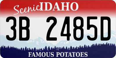 ID license plate 3B2485D