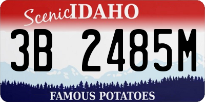 ID license plate 3B2485M