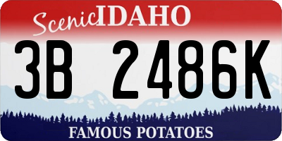 ID license plate 3B2486K