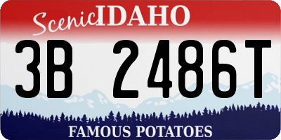 ID license plate 3B2486T