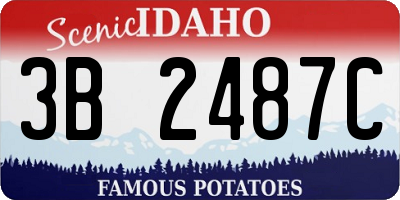 ID license plate 3B2487C