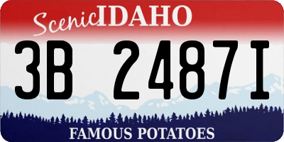 ID license plate 3B2487I
