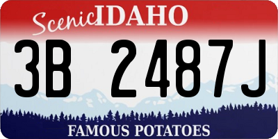 ID license plate 3B2487J